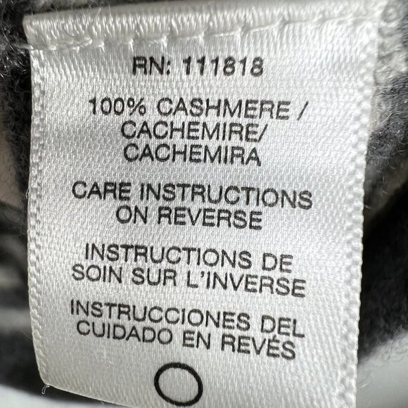 Michael Kors Womens S Y2K Gray Striped V-Neck 100% Cashmere Sweater Long Sleeve - Picture 12 of 14